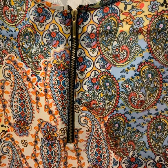 Japna Short Sleeve Patterned Top Multicolor Small - Picture 7 of 7